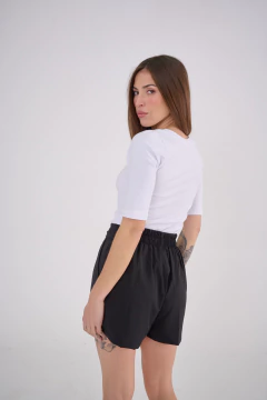 ART 2566 REMERA DE ALGODON CON LYCRA SOFT CUELLO REDONDO BLANCA - comprar online