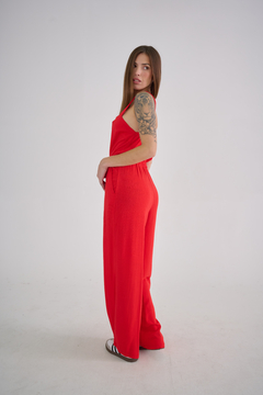 ART 2424 MONO SIMIL LINO CON CINTURA ELASTIZADA - tienda online