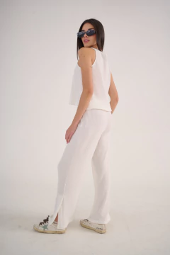 ART-2612-PANTALON PALAZZO CALADO CRUDO en internet