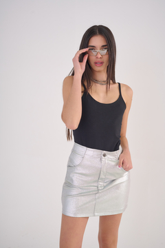 Imagen de ART 2578 POLLERA METALLIC PLATA
