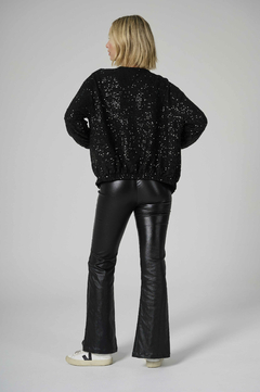 ART 2524 CALZA/PANTALON DE BENGALINA CON TAJO NEGRO - comprar online