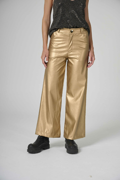 ART 2314 PANTALON PALAZZO ECO DORADO - comprar online