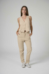 ART 2551 PANTALON SASTRERO RAYADO BEIGE