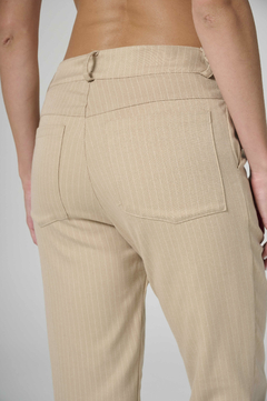 ART 2551 PANTALON SASTRERO RAYADO BEIGE - Rock & Stories