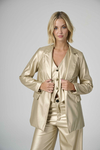 ART 2312 BLAZER 1 BOTON ECOCUERO FORRADO CHAMPAGNE