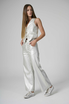 ART 2314 PANTALON PALAZZO ECO PLATA - comprar online