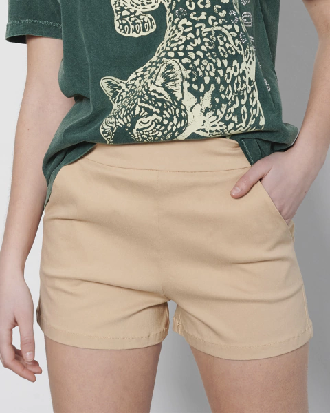 ART 2173 SHORT BENGALINA CON CIERRE LATERAL BEIGE