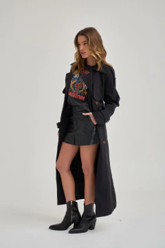 ART 8907 TRENCH IMPORTADO NEGRO