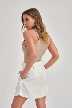 ART 2838 SHORT SASTRERO SATINADO CRUDO - comprar online