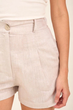 ART 2857 SHORT SASTRERO DE LINO CON HILADO DE LUREX en internet