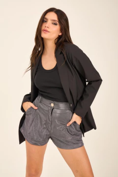 ART 2857B SHORT SASTRERO CON HILADO DE LUREX PELTRE