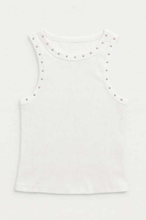 ART 2862 MUSCULOSA MORLEY PREMIUM DECORE TACHAS BLANCO