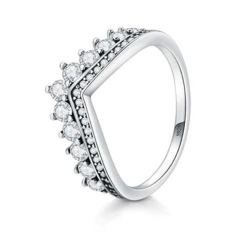 Anel de Prata Tiara Cravejada ANL00062