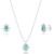 Conjunto Gota Turmalina de Prata CNJ00005