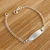 Pulseira Plaquinha Lisa Infantil de Prata PUL00016