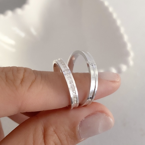 Aliança em Prata 950 Design Anatômico ALI00004 - comprar online