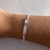 Pulseira de Prata Placa Feminina PUL00020 - Valentina's Joias