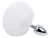 Plug Anal Conejita Cola De Conejo Blanca o Negra Talle Small 7x2,7 Cm - Morbos Sex Shop