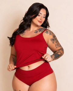 Blusa de Alça Conforto Poliamida Vermelho Beijo - comprar online