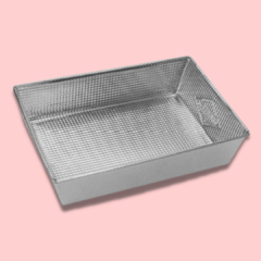 Asadera rectangular graneada
