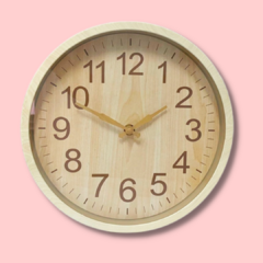 Reloj de pared simil madera