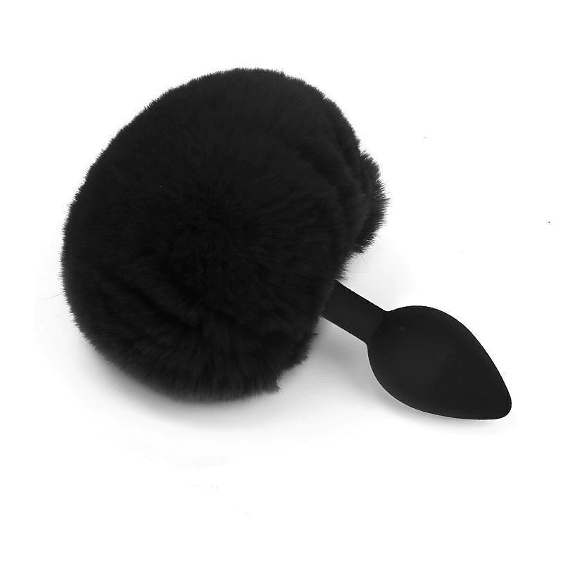 Plug Anal Pompom Preto