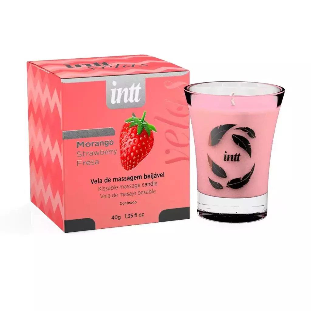 Vela Beijável para massagem baixa temperatura - morango suave 40g