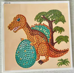 Pintura em diamantes redondos 1700 c/ moldura - 15x15 - parcial