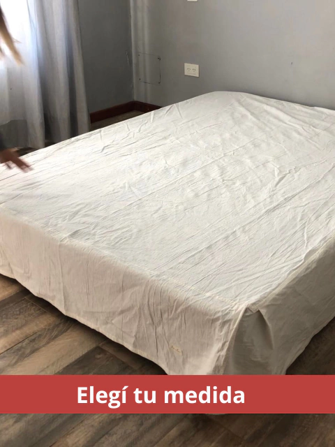 CUBRE SOMIER CON TABLAS ENCONTRADAS QUEEN (130, 140, 150 o 160m de ancho) - comprar online