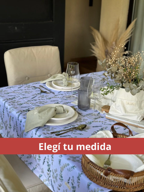 MANTEL EUCALIPTOS - Impermeable- Anti manchas. - comprar online