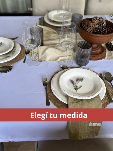 MANTEL LISO BLANCO- Impermeable- Anti manchas. - - comprar online