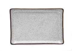 Prato Retangular em Cerâmica | 19cm Larg. x 28cm Comp. x 2cm Alt. - comprar online