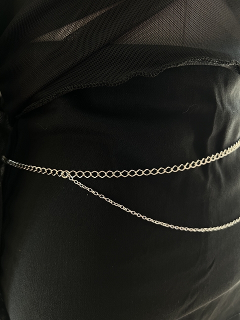 Body Chain Prata | Duplo fino