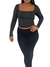 Blusa Manga Longa - Decote Reto | Preto - comprar online