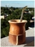 Mate CP calabaza pulido con base cuero