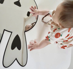 Espejo Acrílico con diseño de Conejo con corazones en las Orejas