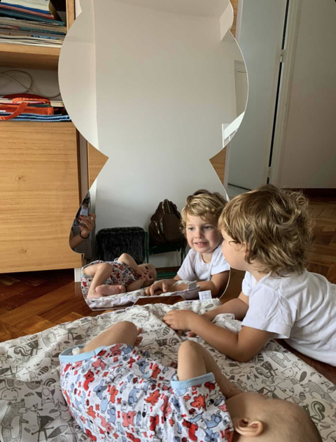 Espejo Acrílico con diseño de Oso Liso