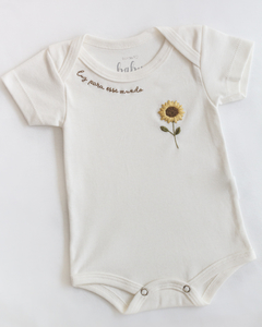 BODY BORDADO À MÃO GIRASSOL - comprar online