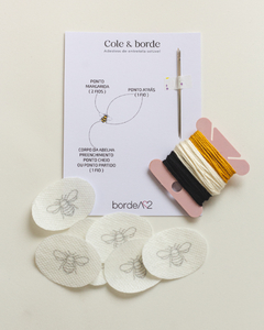 KIT COLE E BORDE | MINI ABELHINHAS (ENTRETELA ADESIVA SOLÚVEL)