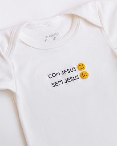 BODY BORDADO À MÃO COM JESUS =) SEM JESUS =(