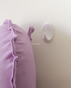 BALÃO DECORATIVO BORDADO À MÃO PERSONALIZADO COM NOME (LAVANDA)