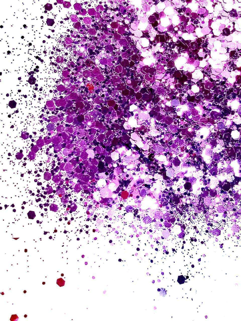 GM9 Glitter Chunky flocado Poliéster Importado resina unha 10gr - VIOLET