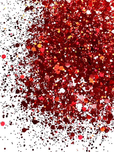 GH16-A Glitter Chunky holográfico Poliéster Importado resina unha 50gr-BLOOD