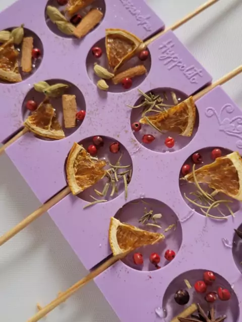 L18 Molde de silicone pirulito redondo petit para decorar