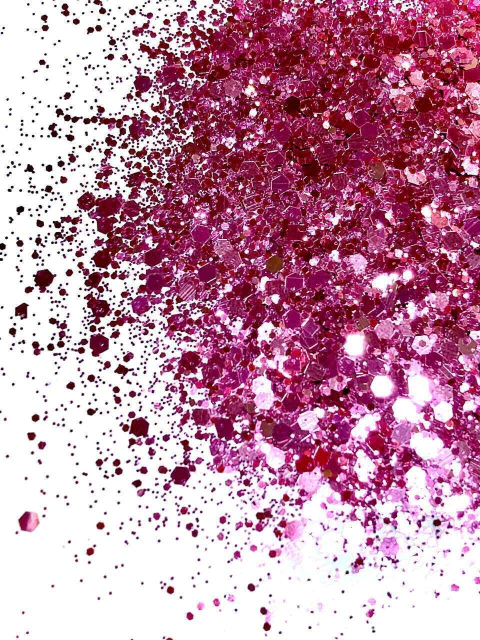 GM16 Glitter Chunky flocado Poliéster Importado resina unha 10gr - ROSY PINK