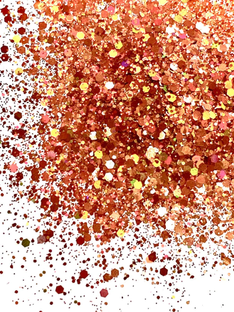 GH15-A Glitter Chunky holográfico Poliéster Importado resina unha 50gr -PUMPKIN