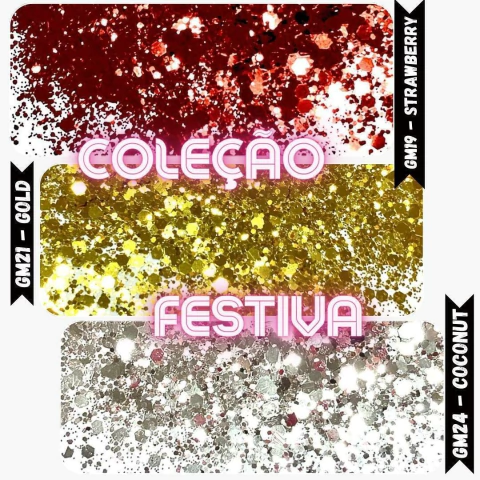 GMC7 Glitter Chunky flocado Poliéster Importado resina unha 30gr