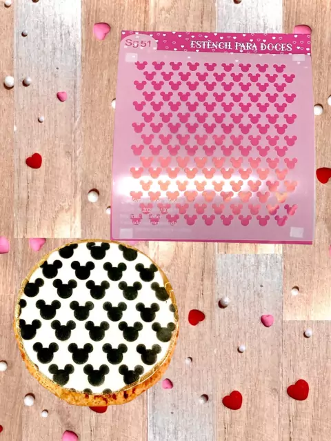 SG51 Estêncil ratinho para confeitaria e artesanato.