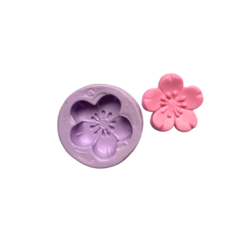 F788 MOLDE DE SILICONE FLOR SAKURA CEREJEIRA CONFEITARIA ARTESANATO