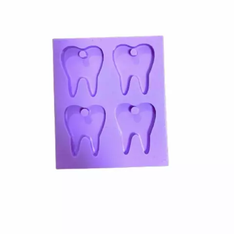 R135Molde de silicone kit 4 dentes pingente resina decorar